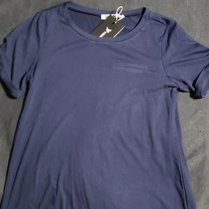 Blue rolled sleeve tee